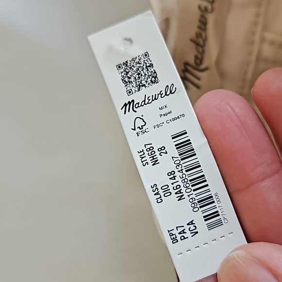 NWT Madewell The Perfect Vintage Wide-Leg Jean White Size 28 - Picture 10 of 13